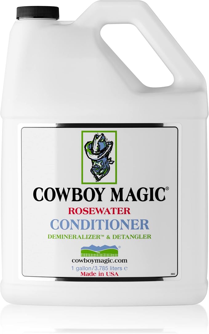 Cowboy Magic Rosewater Conditioner – Concentrated Moisturizing & Detangling Conditioner for Horses, Dogs & Cats, 1 Gallon