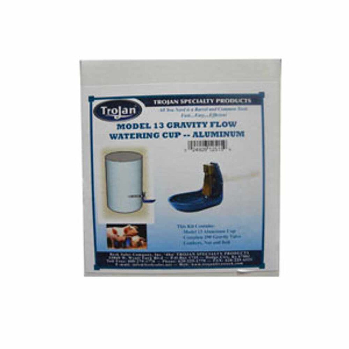 Trojan Model 13 Gravity Flow Watering Cup – Aluminum Livestock Waterer for Cattle, Horses, Goats & Sheep