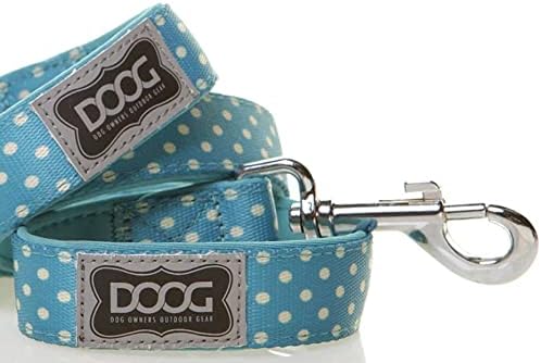 DOOG Snoopy Neoprene Dog Leash – Blue with White Spots, Lightweight Quick-Dry Lead
