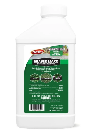 Martin’s Eraser Maxx Super Concentrate Herbicide – Weed, Grass, Brush & Vine Killer – 32 fl oz (1 Quart)
