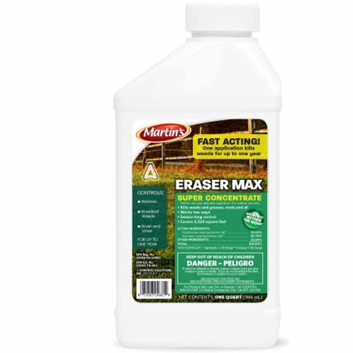 Martin’s Eraser Maxx Super Concentrate Herbicide – Weed, Grass, Brush & Vine Killer – 32 fl oz (1 Quart)
