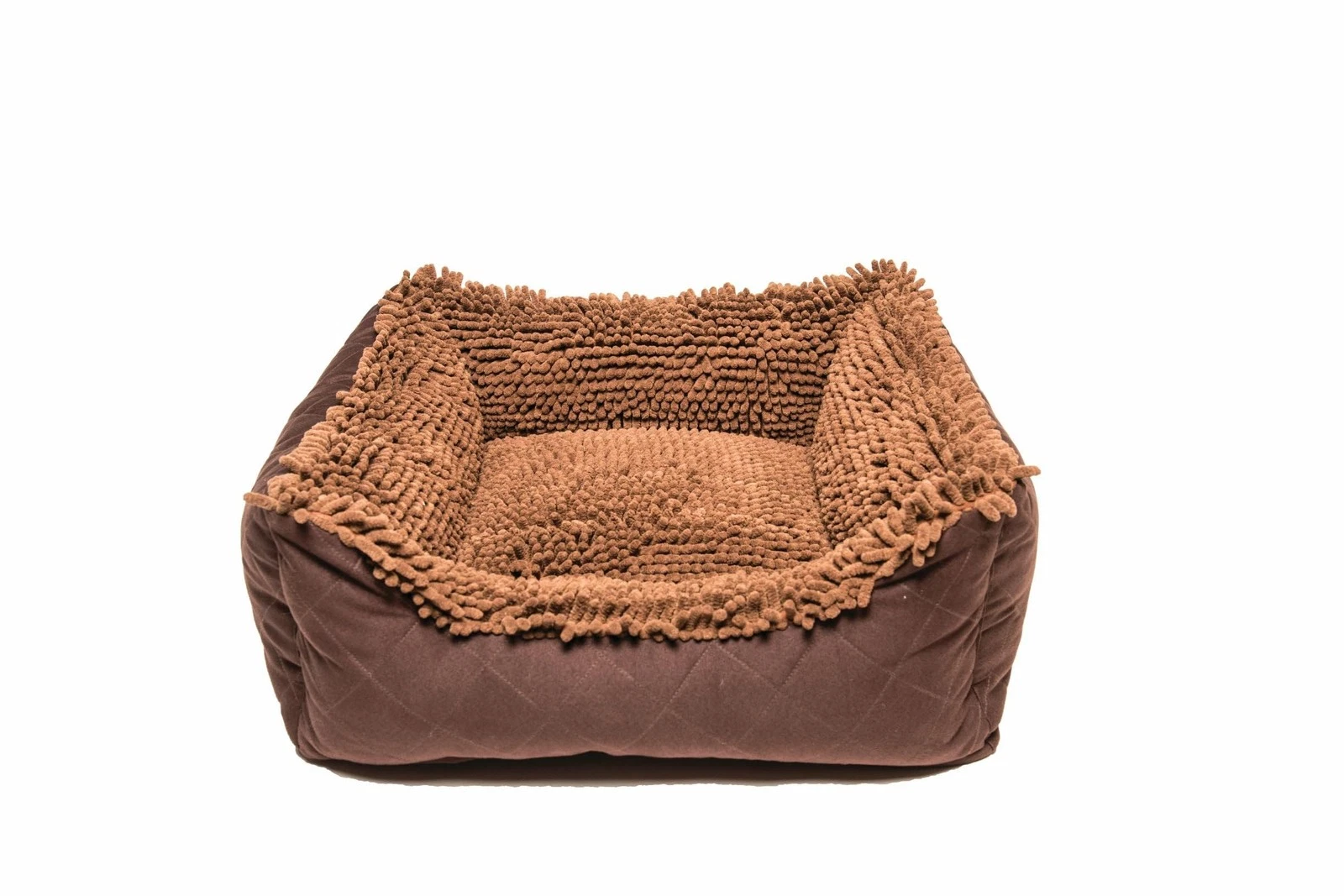 Dog Gone Smart Dirty Dog Lounger Bed – Plush Microfiber Bolster Dog Bed with Removable Washable Cover