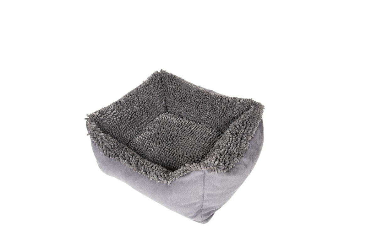 Dog Gone Smart Dirty Dog Lounger Bed – Plush Microfiber Bolster Dog Bed with Removable Washable Cover  
