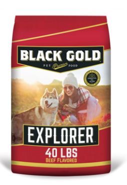  Black Gold Explorer Beef Meal & Barley Recipe Dry Dog Food 40 lb