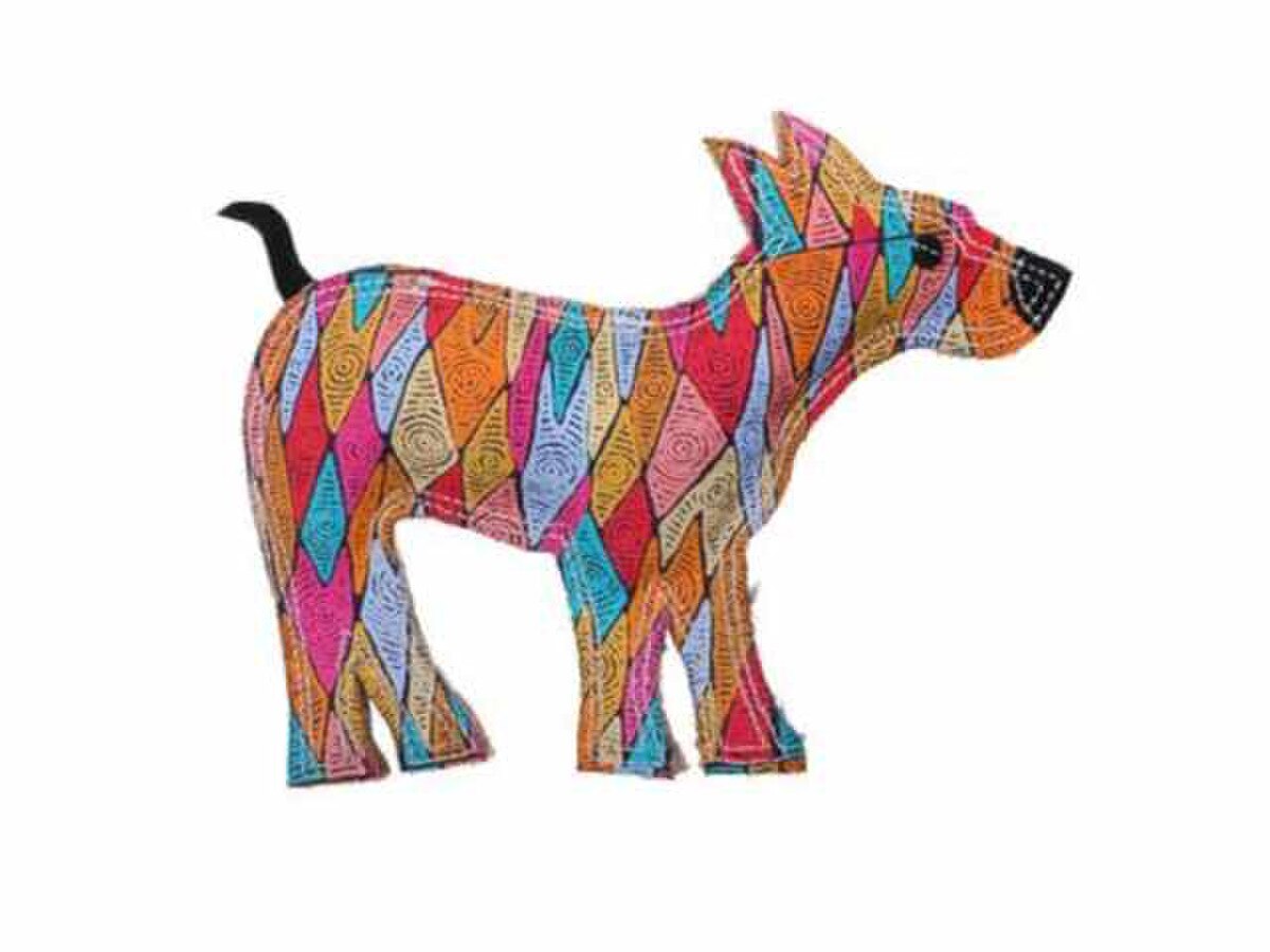 Outback Tails Ben Sand Dunes Desert Dog Toy – Natural Jute & Cotton Canvas Squeaky Chew Toy