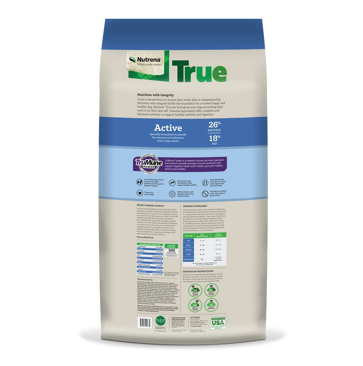 Nutrena True Active 26/18 Dog Food – 50 lbs