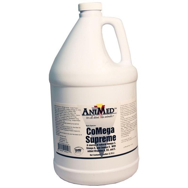 AniMed CoMega Supreme, 1 Gallon, Balanced Essential Fatty Acid Coat Supplement for Horses