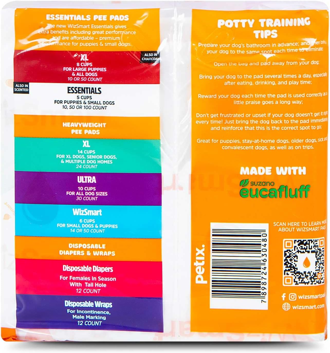 WizSmart Essentials Large Dog & Puppy Training Pads – Super Absorbent Fresh Scented Pee Pads, 23.5 x 22 in, 50 Count