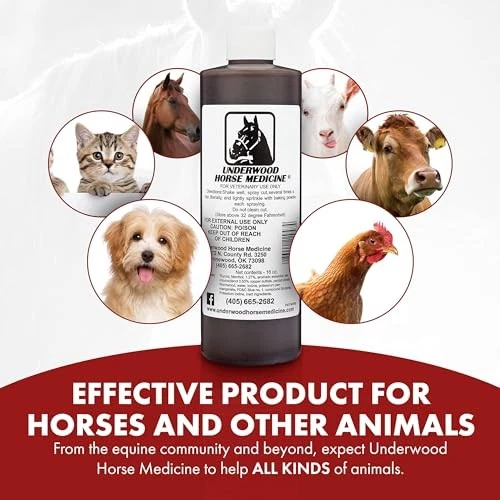 Underwood Horse Medicine Topical Wound Spray – Animal Wound Care for Horses & Livestock, 16 oz