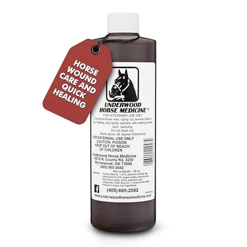 Underwood Horse Medicine Topical Wound Spray – Animal Wound Care for Horses & Livestock, 16 oz