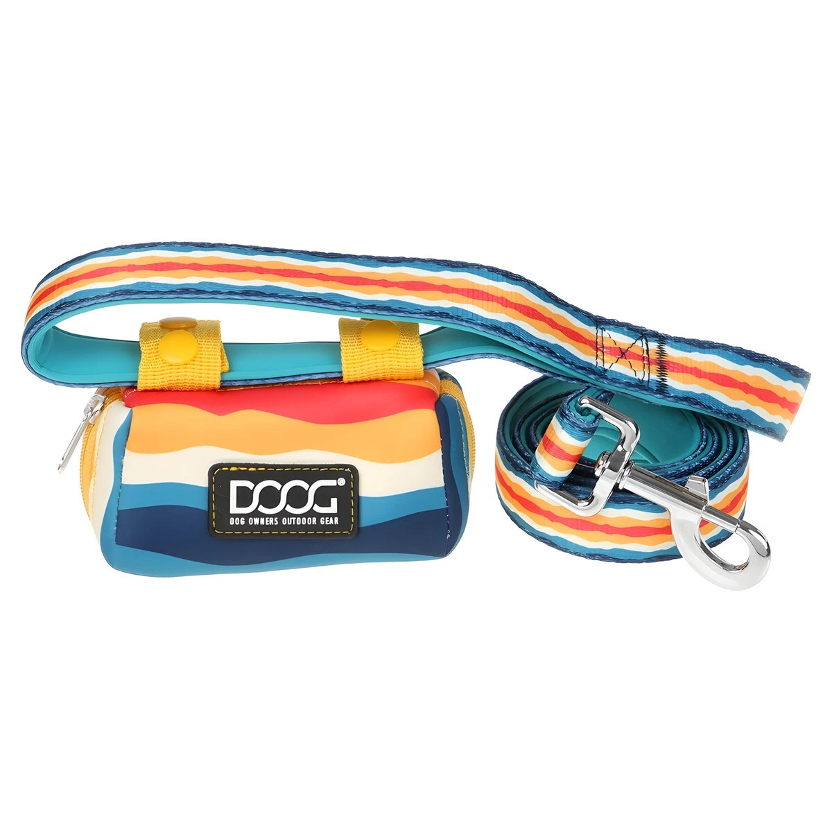 DOOG Walkie Pouch Scout, Neoprene Dog Waste Bag Dispenser, Leash-Mounted Poop Bag Holder