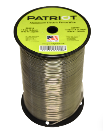 Patriot Aluminum Electric Fence Wire – 14 Gauge, 2640 ft