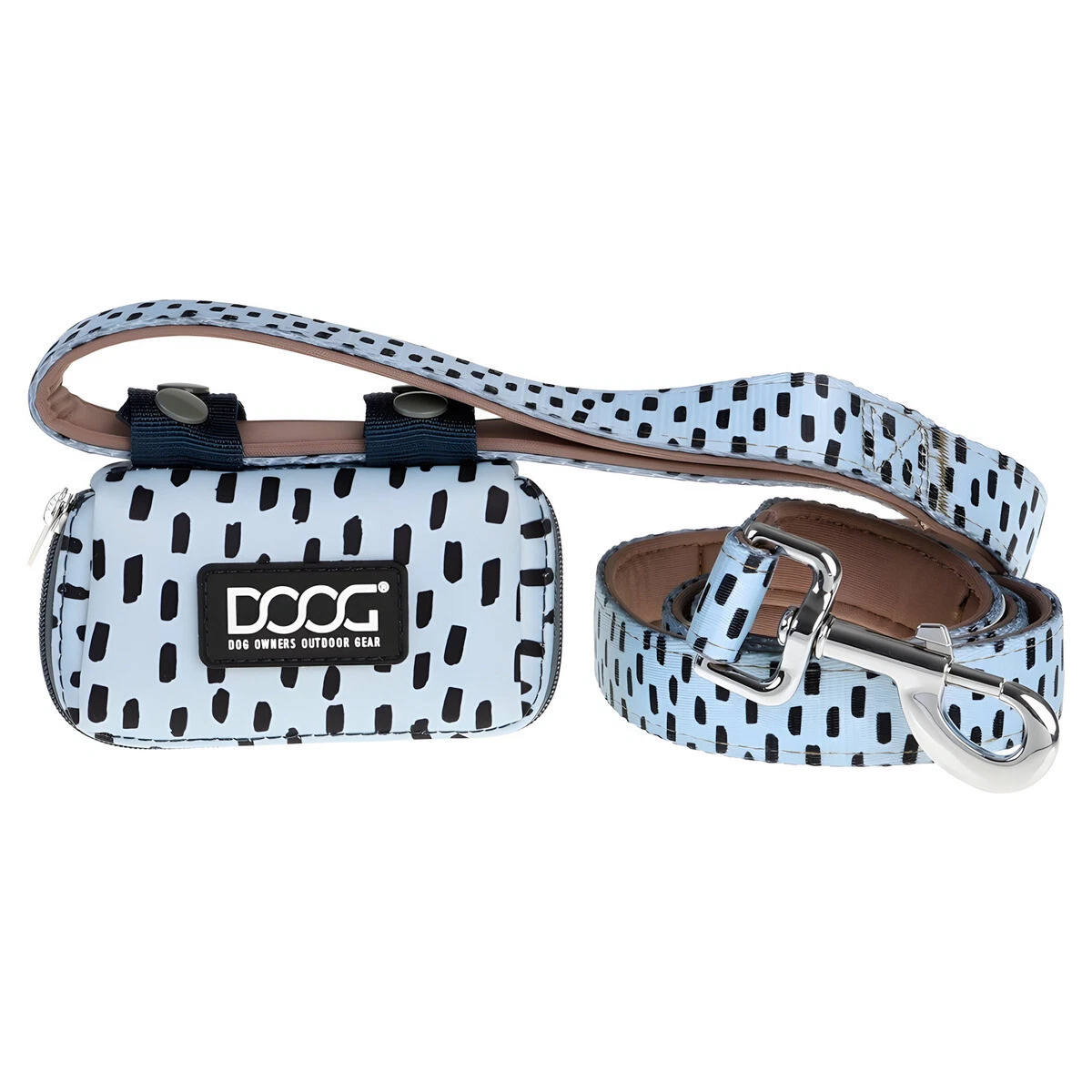DOOG Walkie Pouch Dash, Neoprene Dog Waste Bag Dispenser, Leash-Mounted Poop Bag Holder