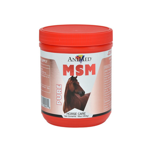 AniMed MSM Pure Powder 16 oz – 100% Methylsulfonylmethane Joint & Connective Tissue Supplement for Horses