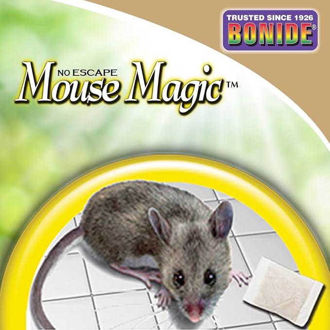 Bonide Mouse Magic 4-Pack – Natural Mouse & Rodent Repellent Scent Packs, Indoor & Outdoor