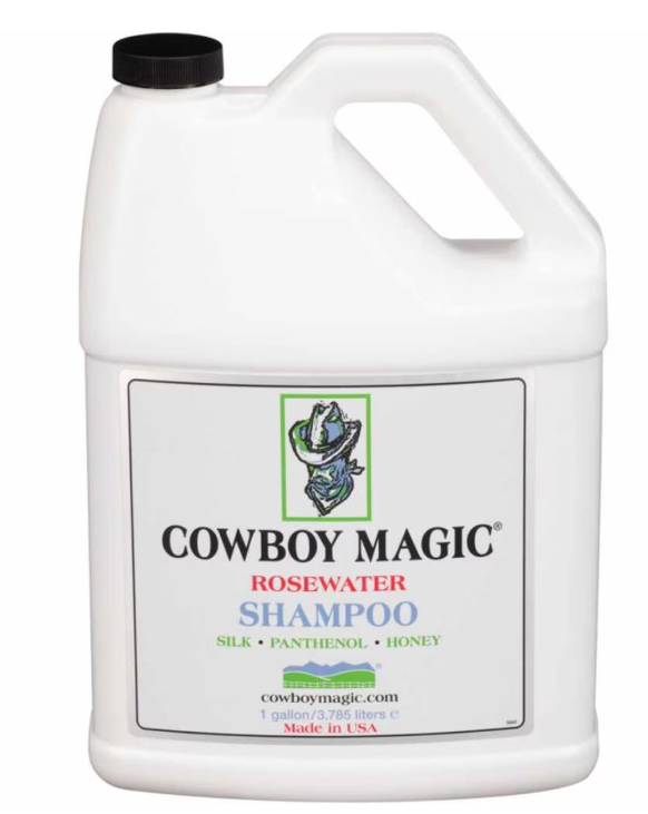 Cowboy Magic Rosewater Shampoo – Concentrated Deep-Cleaning & Conditioning Shampoo for Horses, Dogs & Cats, 1 Gallon