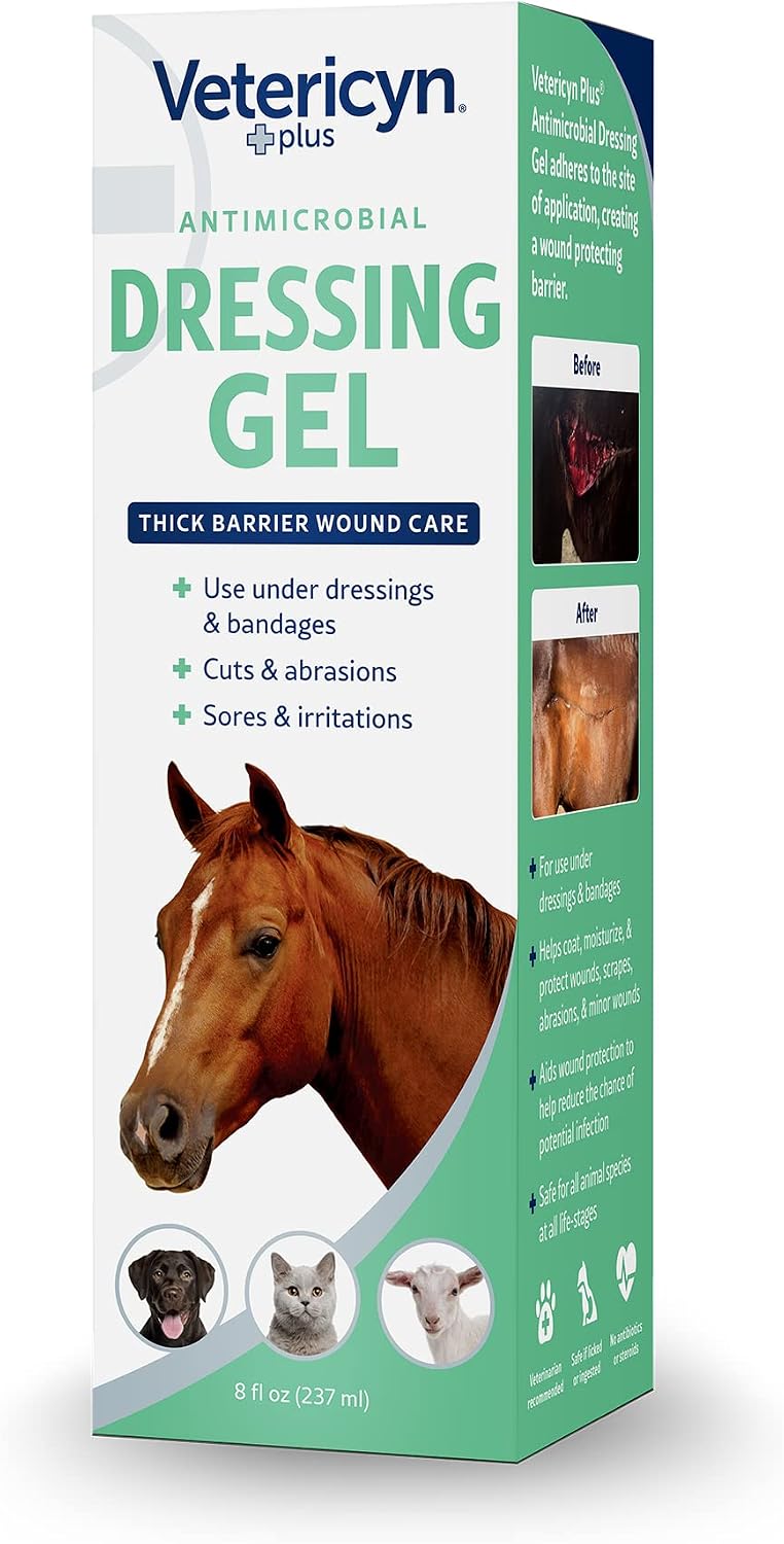 Vetericyn Plus Wound Dressing Gel for Animals – 8 oz