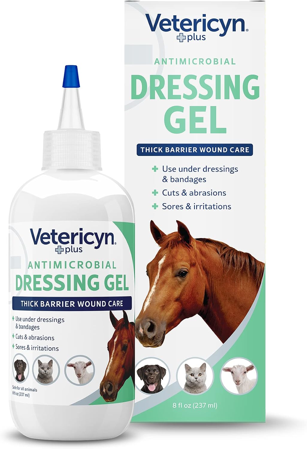 Vetericyn Plus Wound Dressing Gel for Animals – 8 oz