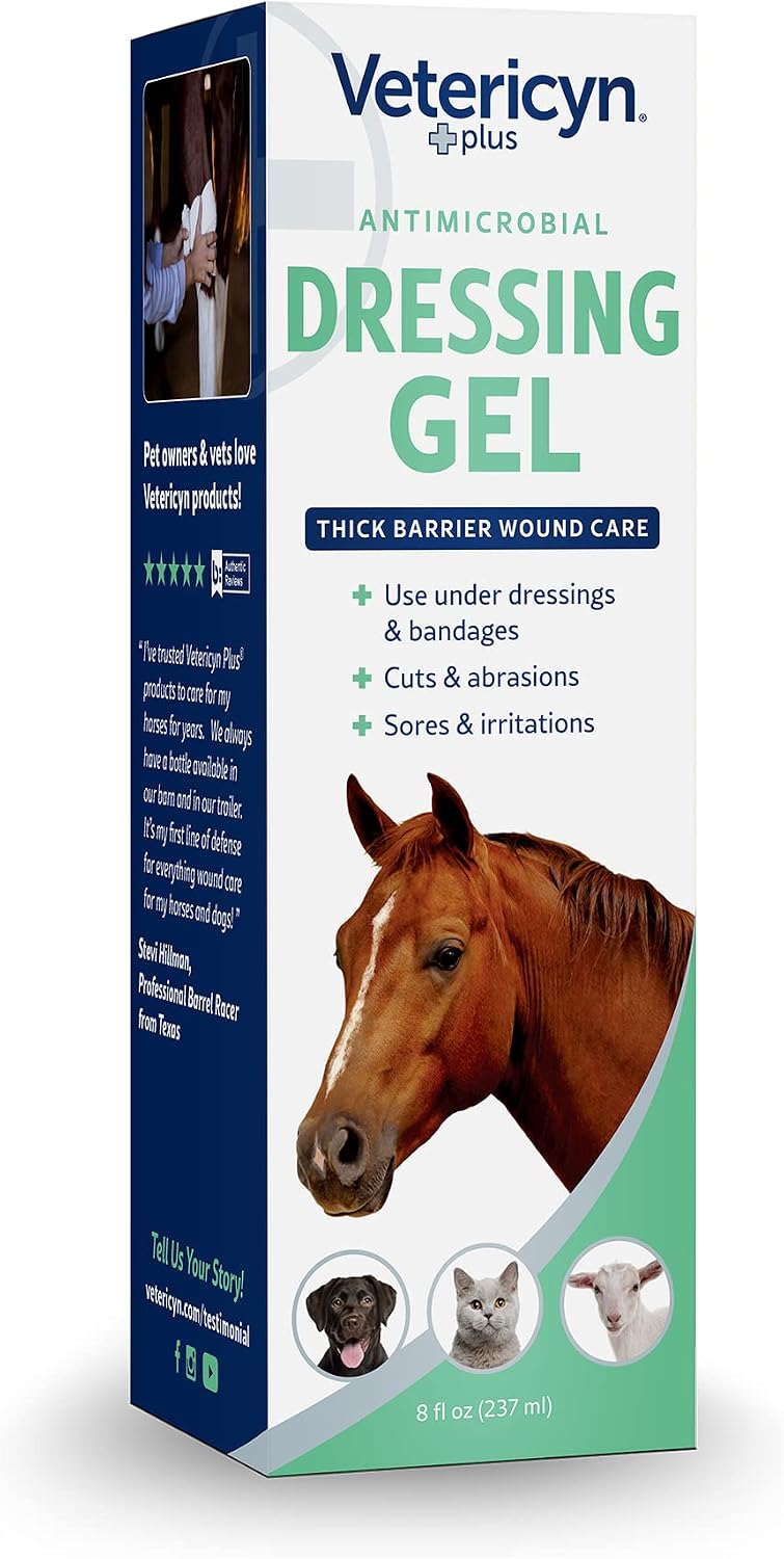 Vetericyn Plus Wound Dressing Gel for Animals – 8 oz