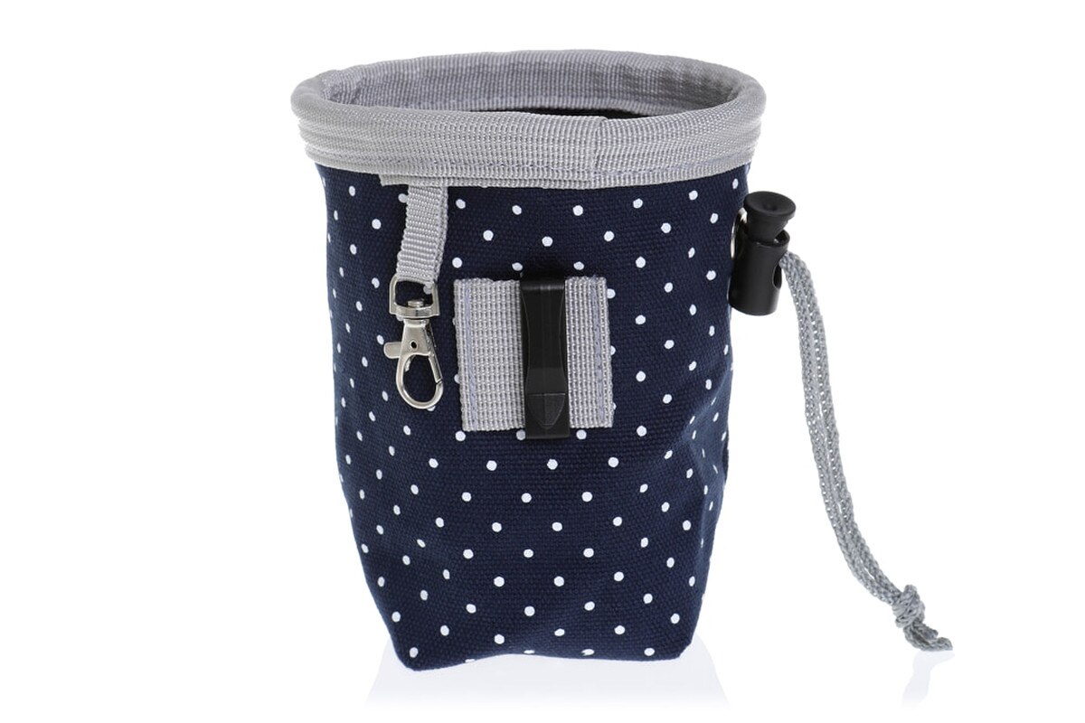 DOOG Stella Small Dog Treat & Training Pouch – Navy with White Spots, Weatherproof Training Bag