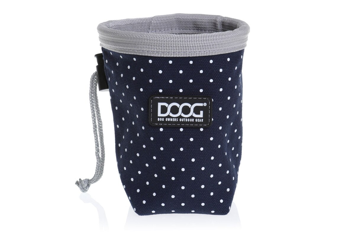 DOOG Stella Small Dog Treat & Training Pouch – Navy with White Spots, Weatherproof Training Bag