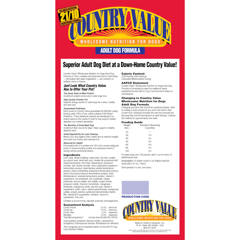 Country Value Red Bag 21-10 50lb