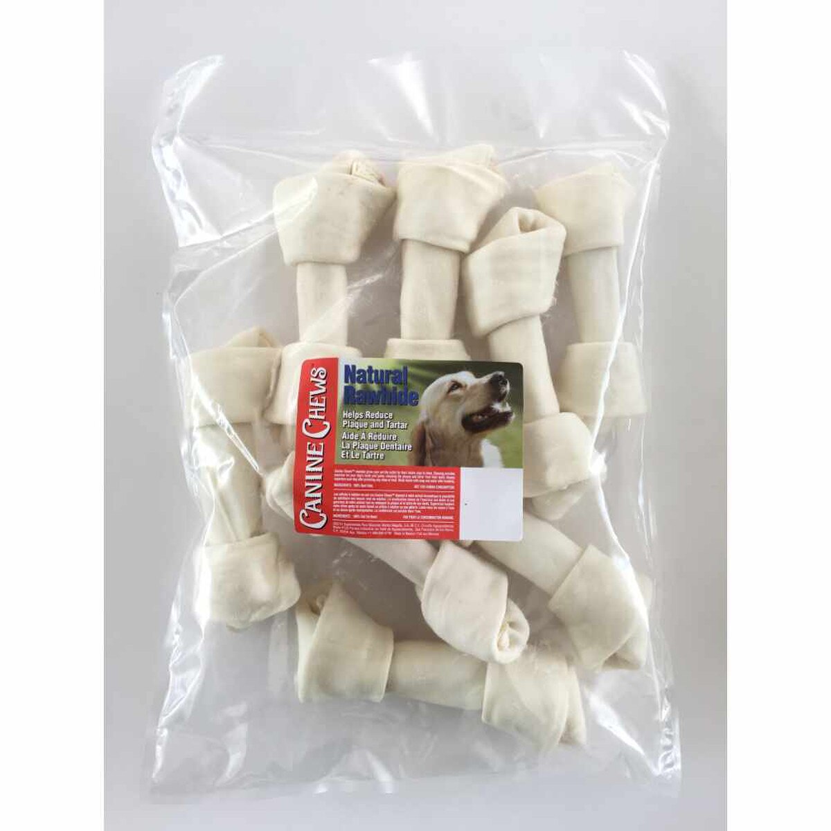8pk 7-8" Natural Knotted Bones