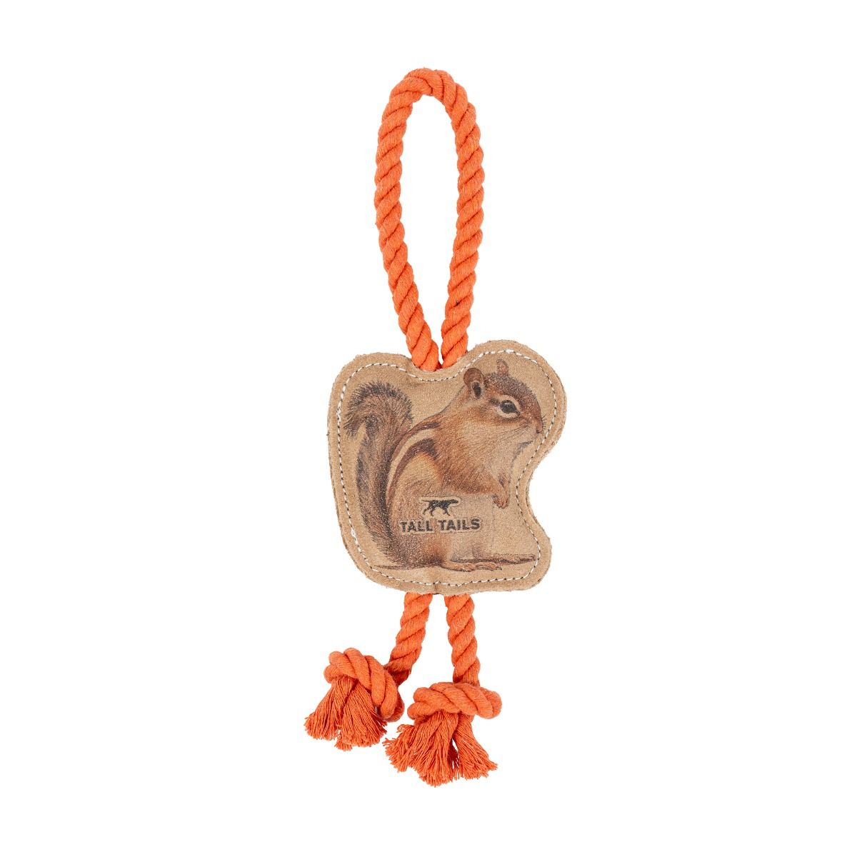 Tall Tails Natural Leather Chipmunk Tug Dog Toy – 12 Inch