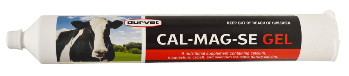 Durvet Cal-Mag-Se Gel for Dairy Cattle – Calcium, Magnesium & Selenium Oral Supplement, 300 mL