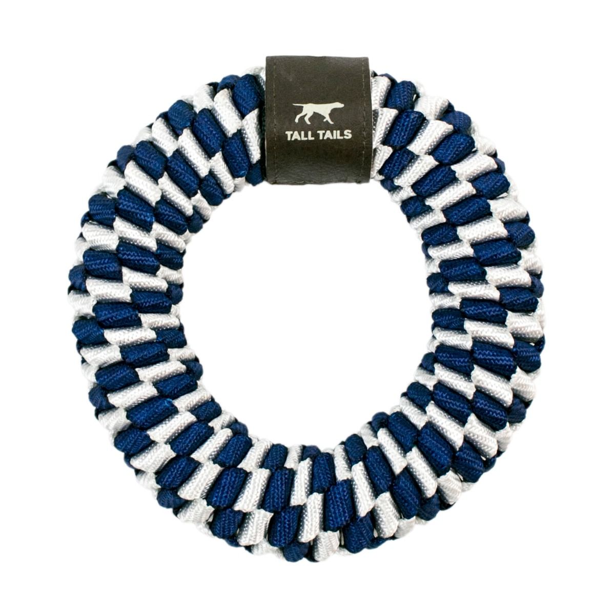 Tall Tails Navy Braided Ring Dog Toy – 6 Inch