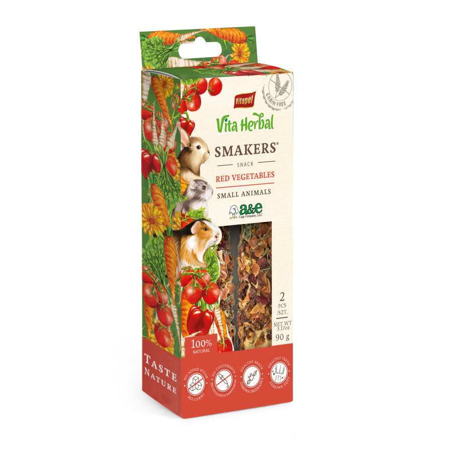 Herbal Smakers Red Vegetables Small Animal Treat – 2-Pack