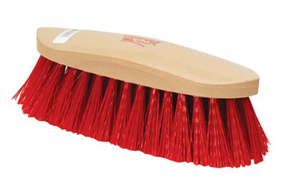 Decker #32 Grip-Fit Medium Soft Horse Grooming Brush – Blue Synthetic Bristles, 2-Inch Trim