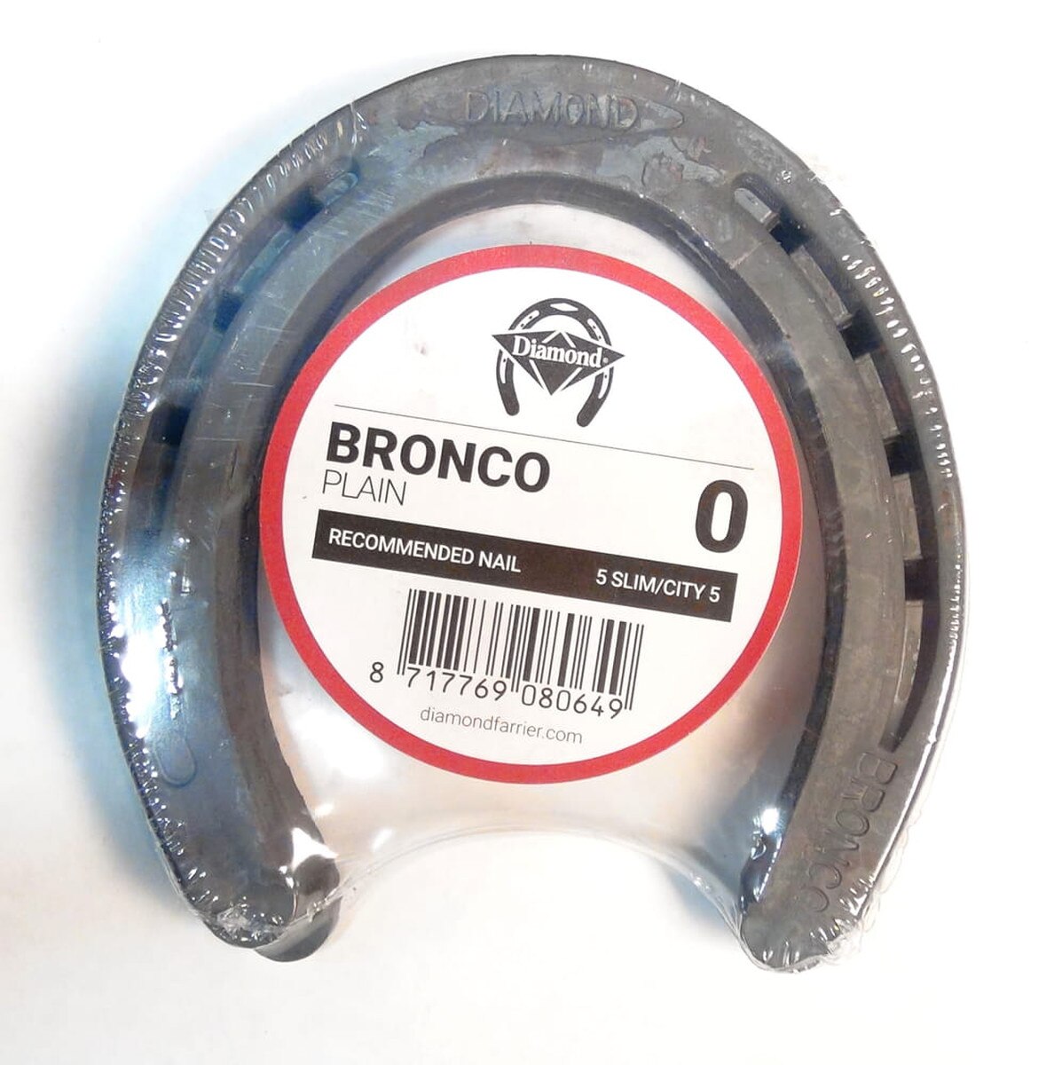 Diamond Bronco Plain Steel Horseshoes – Size 0, 15 Pairs