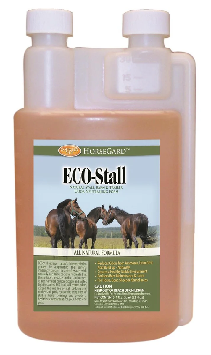 Eco-Stall Concentrate 32 oz – Natural Horse Stall Cleaner & Odor Eliminator for Barns and Stables
