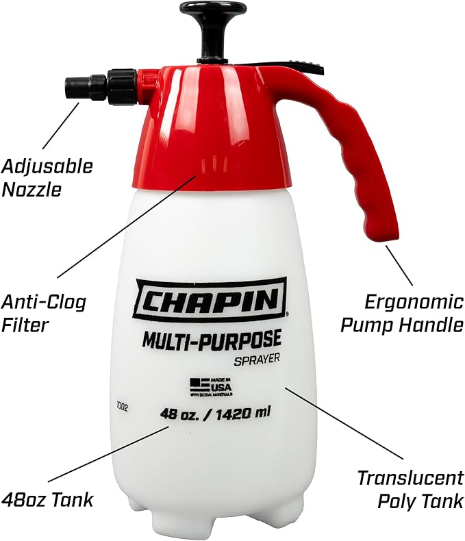 CHAPIN 1002 48-Oz Hand Pump Sprayer for Lawn, Garden & Weed Control