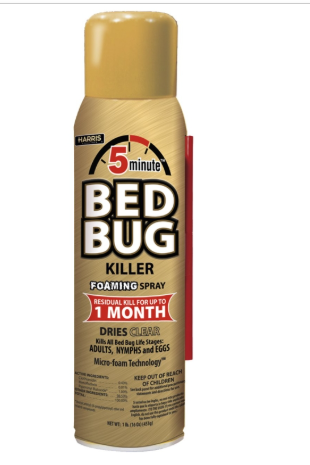 Harris GOLDBB-16A 5 Minute Bed Bug Killer Foaming Aerosol Spray – 16 oz, Odorless & Non-Staining