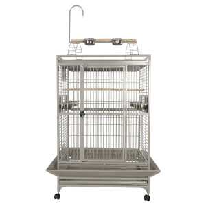 A&E Play Top Bird Cage — Platinum, 36 × 28 × 66 in