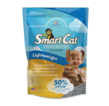 SmartCat Lightweight Unscented Clumping Cat Litter – Multi-Cat Odor Control, 99% Dust Free, 18 lb Bag