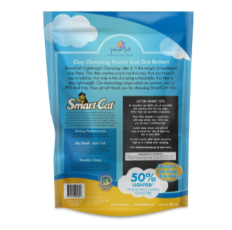 SmartCat Lightweight Unscented Clumping Cat Litter – Multi-Cat Odor Control, 99% Dust Free, 18 lb Bag