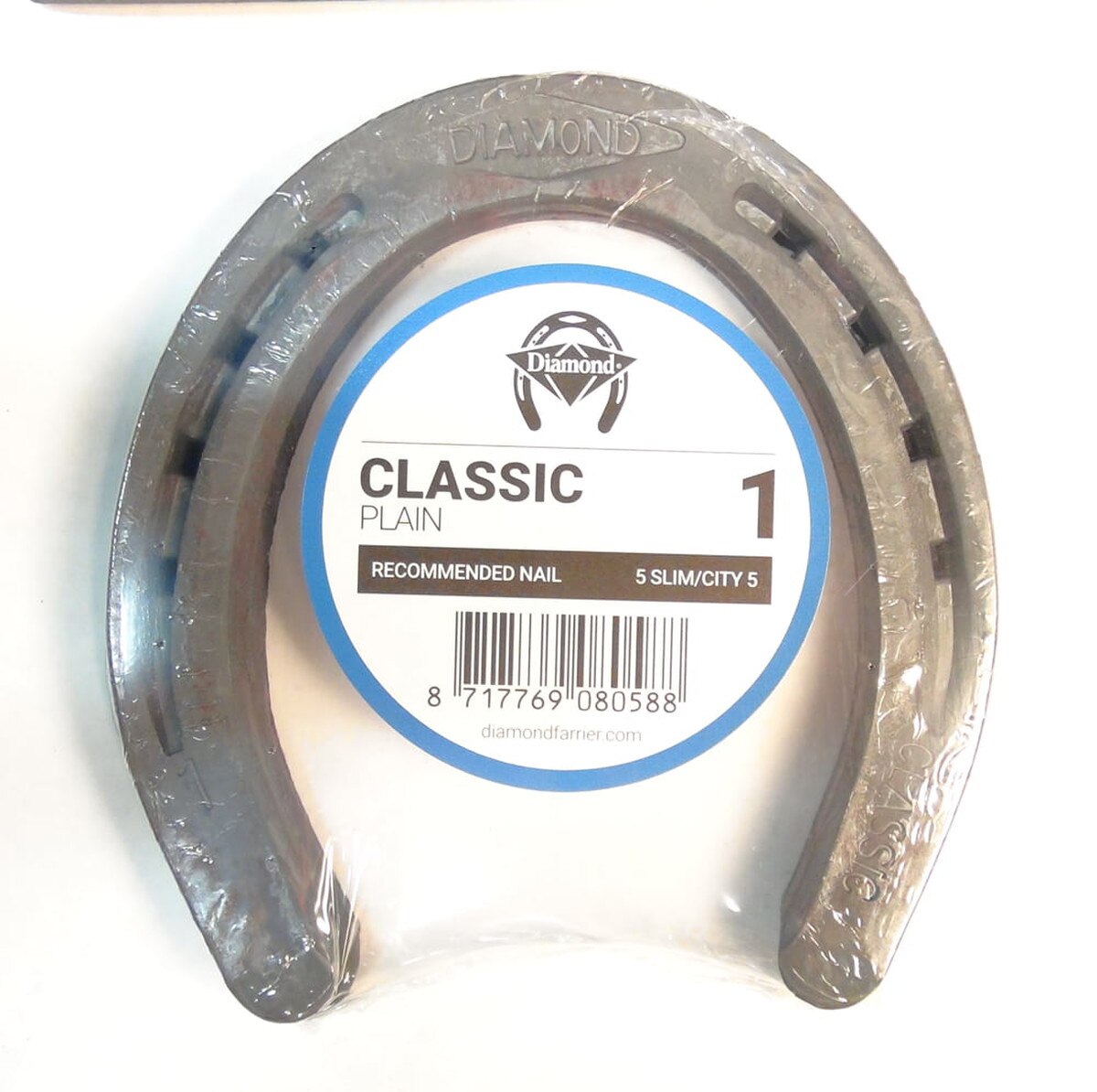 Diamond Classic Plain Steel Horseshoes – Size 1, 15 Pairs