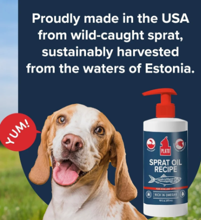 Plato Fish Oil for Dogs – Baltic Sprat Oil Recipe 8oz