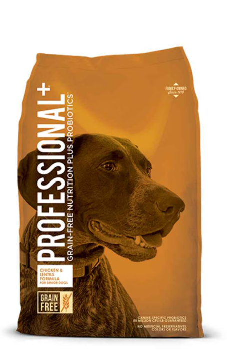 Diamond Professional+ Grain-Free Senior Chicken & Lentils Dry Dog Food – 28 lb Bag