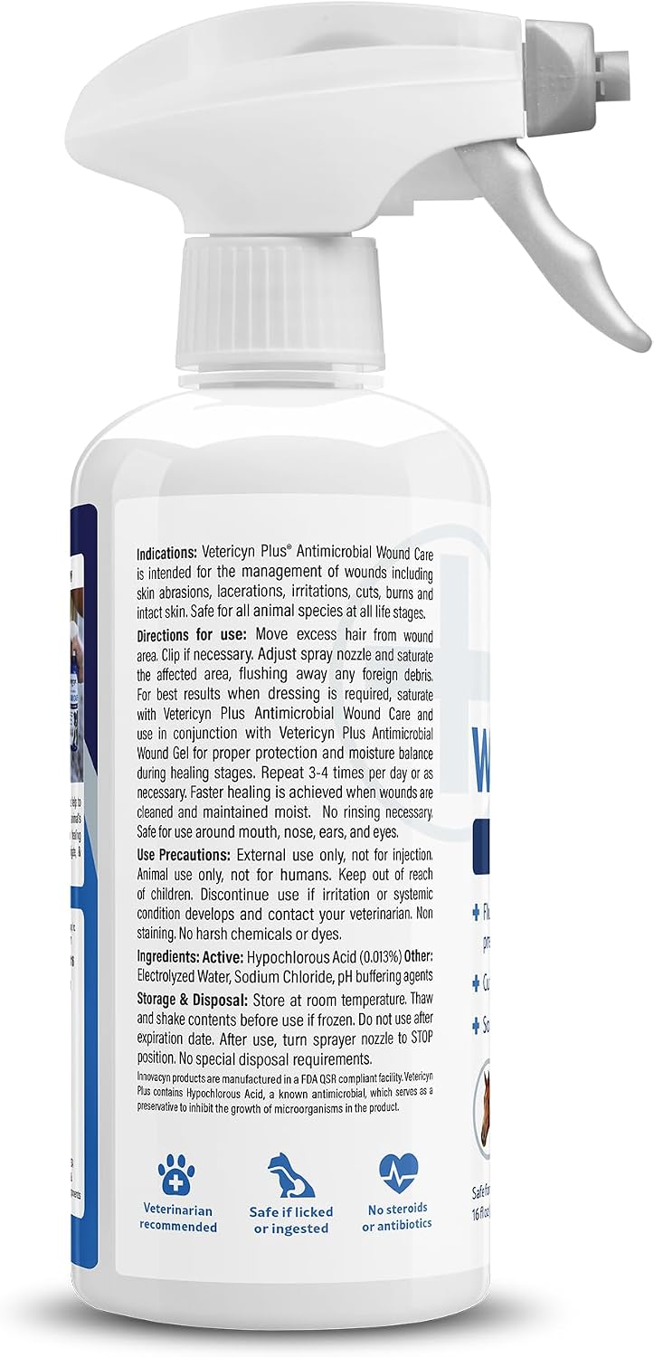 Vetericyn Plus Dog Wound Care Spray – 16 oz