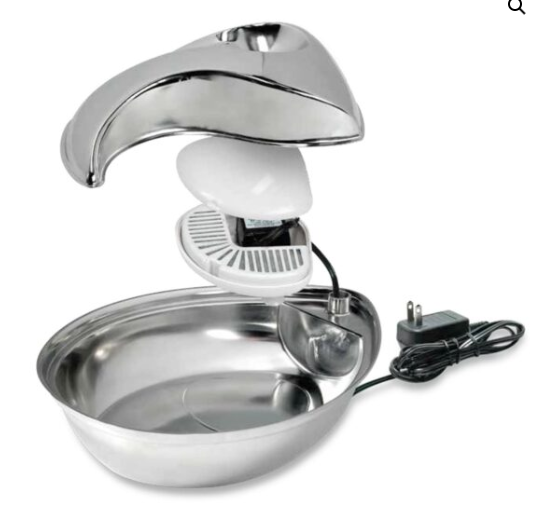 Pioneer Pet Raindrop Durable Stainless Steel Pet Fountain 60 oz