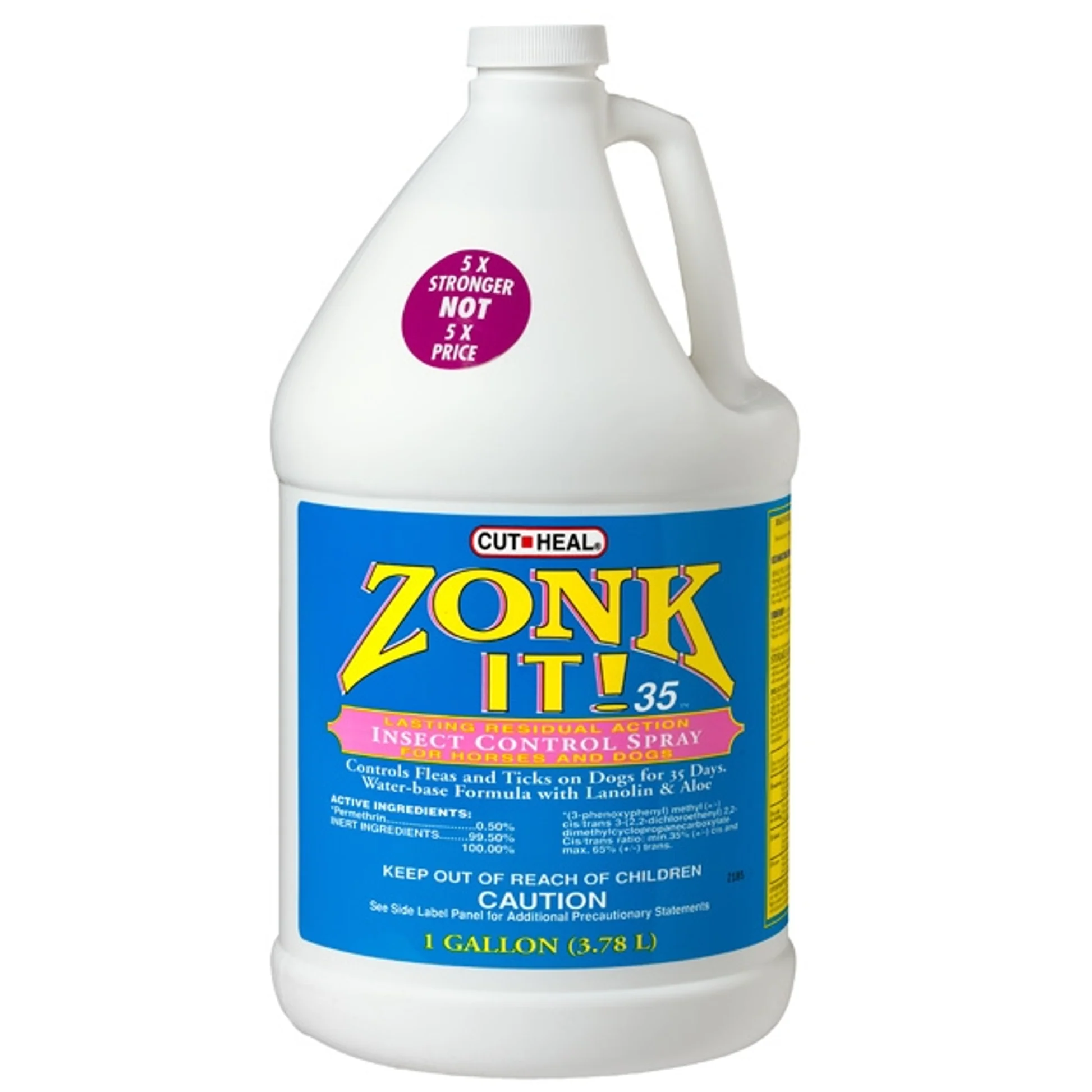 Cut-Heal Zonk It! 35 Insect Control Spray 1 Gallon – Permethrin Fly, Flea & Tick Spray for Horses & Dogs