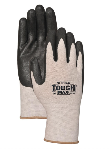 Bellingham Nitrile Tough MAX Work Gloves – Medium, Black/Tan — image 2