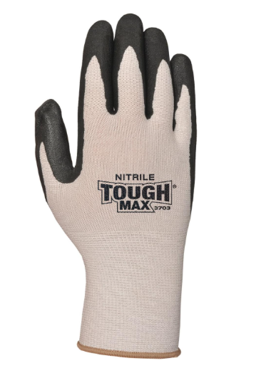 Bellingham Nitrile Tough MAX Work Gloves – Medium, Black/Tan — image 1