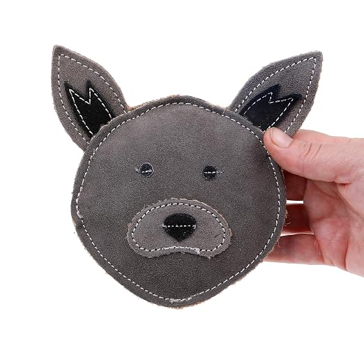DOOG Country Tails Frosty Grey Dog Toy, 23 Inch, Natural Canvas & Cotton, Interactive Dog Toy