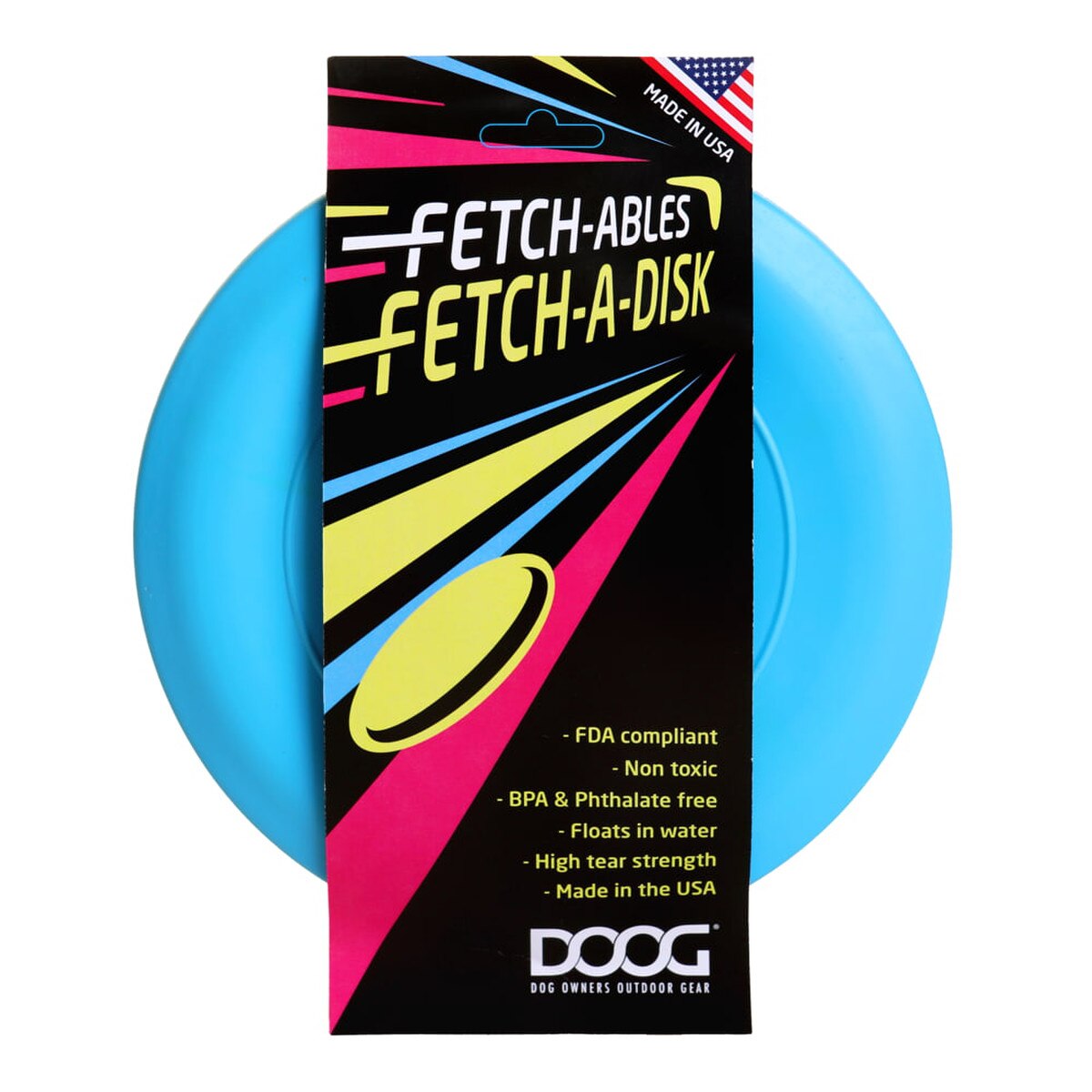 DOOG Fetchables Fetch-a-Disc Dog Toy – Interactive Flying Disc for Dogs, Fetch & Outdoor Play