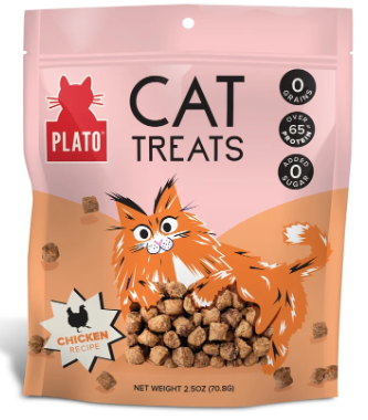 Plato Air-Dried Cat Treats Chicken with Catnip Recipe – 2.5 oz